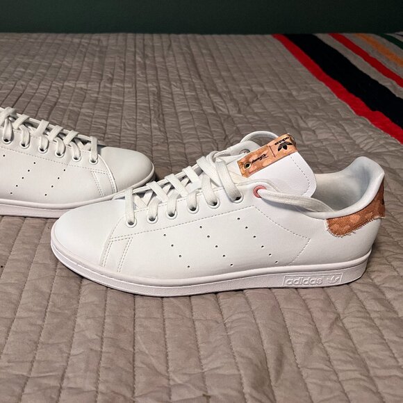 adidas White Sneakers with Tan Accents - Picture 4 of 7